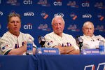 NEW YORK - AUGUST 22:  Tom Seaver speaks while Jerry Koosman and Nolan Ryan look on at a press conference commemorating the New York Mets 40th anniversary of the 1969 World Championship team on August 22, 2009 at Citi Field in the Flushing neighborhood of the Queens borough of New York City.  (Photo by Jared Wickerham/Getty Images)