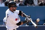 TORONTO, CANADA - SEPTEMBER 11: Jose Bautista #19 of the Toronto Blue Jays hits the game winning RBI during MLB action against the Baltimore Orioles at the Rogers Centre September 11, 2011 in Toronto, Ontario, Canada. (Photo by Abelimages/Getty Images)