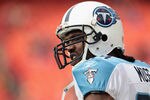 KANSAS CITY, MO - DECEMBER 26:  Receiver Randy Moss #84 of the Tennessee Titans warms up prior to the start of the game against the Kansas City Chiefs on December 26, 2010 at Arrowhead Stadium in Kansas City, Missouri.  (Photo by Jamie Squire/Getty Images)