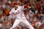 PHILADELPHIA, PA - OCTOBER 07:  Roy Halladay #34 of the Philadelphia Phillies throws a pitch against the St. Louis Cardinals during Game Five of the National League Divisional Series at Citizens Bank Park on October 7, 2011 in Philadelphia, Pennsylvania.  (Photo by Rob Carr/Getty Images)