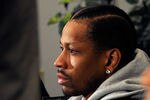 LAS VEGAS, NV - OCTOBER 26:  Basketball player Allen Iverson attends a news conference at the Thomas & Mack Center to announce the Las Vegas Superstar Challenge October 26, 2011 in Las Vegas, Nevada. The three-game tournament will take place at the Thomas & Mack Center on November 12 and 13, 2011, and will feature four teams made up of NBA players, former NBA players and rookies. Iverson will serve as a captain for one of the teams.  (Photo by Ethan Miller/Getty Images)