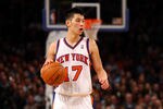 NEW YORK, NY - FEBRUARY 10:  Jeremy Lin #17 of the New York Knicks brings the ball up court against the Los Angeles Lakers at Madison Square Garden on February 10, 2012 in New York City.  NOTE TO USER: User expressly acknowledges and agrees that, by downloading and or using this photograph, User is consenting to the terms and conditions of the Getty Images License Agreement.  (Photo by Chris Chambers/Getty Images)