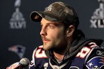 INDIANAPOLIS, IN - FEBRUARY 01:  Wes Welker #83 of the New England Patriots answers questions from the press during a media availability session for Super Bowl XLVI at the University Place Conference Center & Hotel on February 1, 2012 in Indianapolis, Indiana.  (Photo by Scott Halleran/Getty Images)