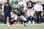 ARLINGTON, TX - OCTOBER 23: Brandon Lloyd #83 of the St. Louis Rams runs against the Dallas Cowboys runs down the field against  at Cowboys Stadium on October 23, 2011 in Arlington, Texas. (Photo by Layne Murdoch/Getty Images)