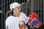 NEWARK, NJ - DECEMBER 23:  PA Parenteau #15 of the New York Islanders skates against the New Jersey Devils at the Prudential Center on December 23, 2010 in Newark, New Jersey. The Isles defeated the Devils 5-1.  (Photo by Jim McIsaac/Getty Images)