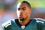 MIAMI GARDENS, FL - DECEMBER 11:  Receiver DeSean Jaskson #10 of the Philadelphia Eagles looks on against the Miami Dolphins at Sun Life Stadium on December 11, 2011 in Miami Gardens, Florida.  (Photo by Marc Serota/Getty Images)