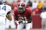 TUSCALOOSA, AL - NOVEMBER 19:  Defensive back Dre Kirkpatrick #21 of the Alabama Crimson Tide gets set for a play during the game against the Georgia Southern Eagles at Bryant-Denny Stadium on November 19, 2011 in Tuscaloosa, Alabama.  (Photo by Mike Zarrilli/Getty Images)