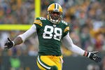 GREEN BAY, WI - JANUARY 15:   Jermichael Finley #88 of the Green Bay Packers reacts after a play against the New York Giants during their NFC Divisional playoff game at Lambeau Field on January 15, 2012 in Green Bay, Wisconsin.  (Photo by Jamie Squire/Getty Images)