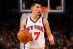 NEW YORK, NY - FEBRUARY 10:  Jeremy Lin #17 of the New York Knicks brings the ball up court against the Los Angeles Lakers at Madison Square Garden on February 10, 2012 in New York City.  NOTE TO USER: User expressly acknowledges and agrees that, by downloading and or using this photograph, User is consenting to the terms and conditions of the Getty Images License Agreement.  (Photo by Chris Chambers/Getty Images)