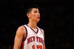 NEW YORK, NY - FEBRUARY 10:  Jeremy Lin #17 of the New York Knicks looks on against the Los Angeles Lakers at Madison Square Garden on February 10, 2012 in New York City.  NOTE TO USER: User expressly acknowledges and agrees that, by downloading and or using this photograph, User is consenting to the terms and conditions of the Getty Images License Agreement.  (Photo by Chris Chambers/Getty Images)