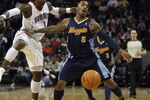 CHARLOTTE, NC - DECEMBER 07:  J.R. Smith #5 of the Denver Nuggets collides with Stephen Jackson #1 of the Charlotte Bobcats during their game at Time Warner Cable Arena on December 7, 2010 in Charlotte, North Carolina.  NOTE TO USER: User expressly acknowledges and agrees that, by downloading and/or using this Photograph, User is consenting to the terms and conditions of the Getty Images License Agreement.  (Photo by Streeter Lecka/Getty Images)