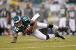 PHILADELPHIA, PA - NOVEMBER 27:  DeSean Jackson #10 of the Philadelphia Eagles catches a 44-yard reception in the first quarter against the New England Patriots at Lincoln Financial Field on November 27, 2011 in Philadelphia, Pennsylvania.  (Photo by Rich Schultz/Getty Images)
