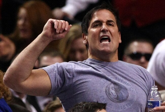 PORTLAND, OR - APRIL 21:  Dallas Mavericks owner, Mark Cuban, watches the game against the Portland Trail Blazers in Game Three of the Western Conference Quarterfinals in the 2011 NBA Playoffs on April 21, 2011 at the Rose Garden in Portland, Oregon. NOTE TO USER: User expressly acknowledges and agrees that, by downloading and or using this photograph, User is consenting to the terms and conditions of the Getty Images License Agreement.  (Photo by Jonathan Ferrey/Getty Images)