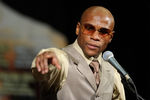 LAS VEGAS, NV - SEPTEMBER 17:  Floyd Mayweather Jr. speaks during his post-fight news conference after his fourth round knockout of Victor Ortiz in their WBC welterweight title fight at the MGM Grand Garden Arena on September 17, 2011 in Las Vegas, Nevada.  (Photo by Ethan Miller/Getty Images)
