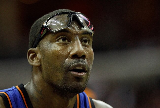 WASHINGTON, DC - JANUARY 06:  Amare Stoudemire #1 of the New York Knicks shoots a free throw against the Washington Wizards at Verizon Center on January 6, 2012 in Washington, DC.  NOTE TO USER: User expressly acknowledges and agrees that, by downloading and or using this photograph, User is consenting to the terms and conditions of the Getty Images License Agreement.  (Photo by Rob Carr/Getty Images)
