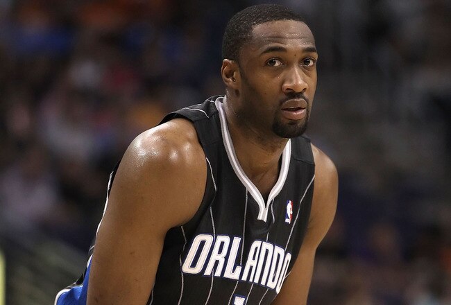 PHOENIX, AZ - MARCH 13:  Gilbert Arenas #1 of the Orlando Magic during the NBA game against the Phoenix Suns at US Airways Center on March 13, 2011 in Phoenix, Arizona.  NOTE TO USER: User expressly acknowledges and agrees that, by downloading and or using this photograph, User is consenting to the terms and conditions of the Getty Images License Agreement.  (Photo by Christian Petersen/Getty Images)