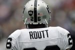 HOUSTON - OCTOBER 09: Stanford Routt #26 of the Oakland Raiders at Reliant Stadium on October 9, 2011 in Houston, Texas. (Photo by Bob Levey/Getty Images)