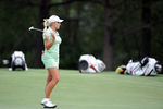 COLORADO SPRINGS, CO - JULY 07:  Natalie Gulbis reacts to a missed putt for birdie on the 17th hole during the first round of the 2011 U.S. Women's Open at The Broadmoor on July 7, 2011 in Colorado Springs, Colorado.  (Photo by Harry How/Getty Images)