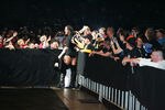 SYDNEY, AUSTRALIA - JUNE 15:  CM Punk celebrates with fans before facing Shelton Benjamin during WWE Smackdown at Acer Arena on June 15, 2008 in Sydney, Australia.  (Photo by Gaye Gerard/Getty Images)