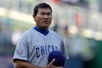 WASHINGTON, DC - JULY 07: Kosuke Fukudome #1 of the Chicago Cubs before the start of the Cubs and Washington Nationals game at Nationals Park on July 7, 2011 in Washington, DC. (Photo by Rob Carr/Getty Images)