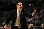 CHICAGO, IL - MARCH 18:  Head coach Mark Turgeon of the Texas A&M Aggies reacts in the first half of the game against the Florida State Seminoles during the second round of the 2011 NCAA men's basketball tournament at the United Center on March 18, 2011 in Chicago, Illinois.  (Photo by Jamie Squire/Getty Images)