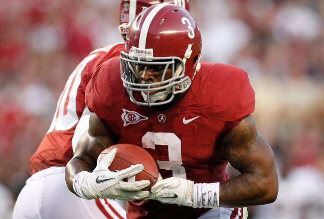 TUSCALOOSA, AL - OCTOBER 08:  Trent Richardson #3 of the Alabama Crimson Tide against Vanderbilt Commodores at Bryant-Denny Stadium on October 8, 2011 in Tuscaloosa, Alabama.  (Photo by Kevin C. Cox/Getty Images)