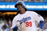 LOS ANGELES - JUNE 26:  Manny Ramirez #99 of the Los Angeles Dodgers scores in the fourth inning against the New York Yankees on June 26, 2010 at Dodger Stadium in Los Angeles, California.  (Photo by Lisa Blumenfeld/Getty Images)