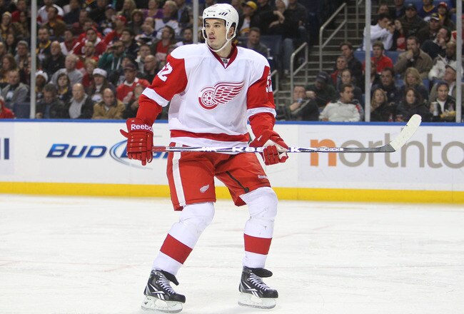 BUFFALO, NY - DECEMBER 2: Jonathan Ericsson #52 of the Detroit Red Wings during their NHL game against the Buffalo Sabres at First Niagara Center on December 2, 2011 in Buffalo, New York. (Photo by Tom Szczerbowski/Getty Images)
