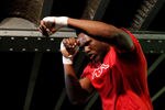 LONDON, ENGLAND - JANUARY 25:  Dereck Chisora during a media workout session on January 25, 2012 in London, England.  (Photo by Scott Heavey/Getty Images)