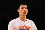 NEW YORK, NY - FEBRUARY 10:  Jeremy Lin #17 of the New York Knicks looks on as he warms up against the Los Angeles Lakers at Madison Square Garden on February 10, 2012 in New York City.  NOTE TO USER: User expressly acknowledges and agrees that, by downloading and or using this photograph, User is consenting to the terms and conditions of the Getty Images License Agreement.  (Photo by Chris Chambers/Getty Images)