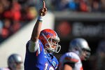 JACKSONVILLE, FL - JANUARY 02:  Quarterback John Brantley #12 of the Florida Gators celebrates a first half touchdown during the TaxSlayer.com Gator Bowl against the Ohio State Buckeyes at EverBank Field on January 2, 2012 in Jacksonville, Florida.  (Photo by Scott Halleran/Getty Images)