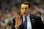 CHAPEL HILL, NC - FEBRUARY 08:  Head coach Mike Krzyzewski of the Duke Blue Devils against the North Carolina Tar Heels during their game at the Dean Smith Center on February 8, 2012 in Chapel Hill, North Carolina.  (Photo by Streeter Lecka/Getty Images)