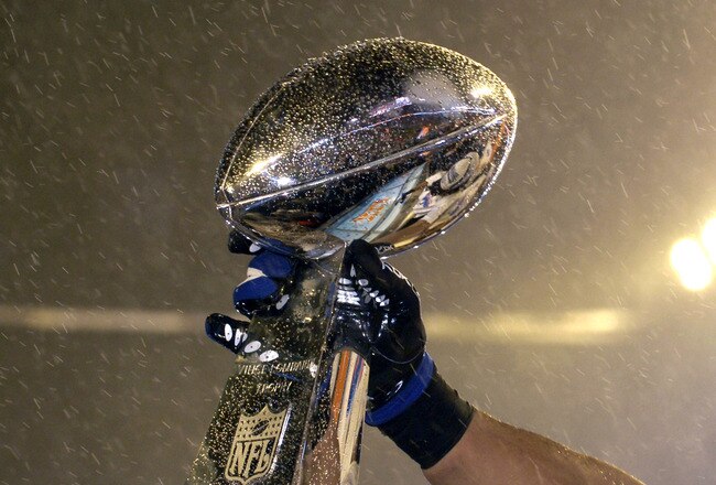 The Vince Lombardy Trophy after Super Bowl XLI between the Indianapolis Colts and Chicago Bears at Dolphin Stadium in Miami, Florida on February 4, 2007.  (Photo by Al Messerschmidt/Getty Images)