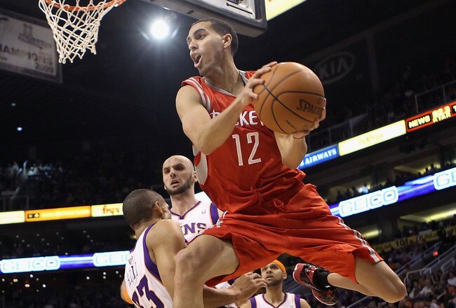 PHOENIX, AZ - FEBRUARY 09:  Kevin Martin #12 of the Houston Rockets looks to pass against the Phoenix Suns during the NBA game at US Airways Center on February 9, 2012 in Phoenix, Arizona. The Rockets defeated the Suns 96-89. NOTE TO USER: User expressly acknowledges and agrees that, by downloading and or using this photograph, User is consenting to the terms and conditions of the Getty Images License Agreement.  (Photo by Christian Petersen/Getty Images)