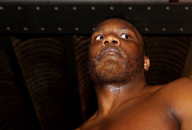 LONDON, ENGLAND - JANUARY 25:  Dereck Chisora during a media workout session on January 25, 2012 in London, England.  (Photo by Scott Heavey/Getty Images)