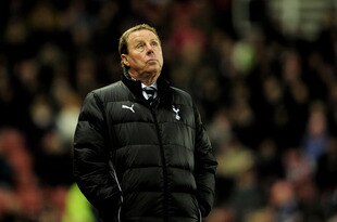 STOKE ON TRENT, ENGLAND - DECMBER 11:  Tottenham Hotspur Manager Harry Redknapp looks on during the Barclays Premier League match between Stoke City and Tottenham Hotspur at the Britannia Stadium on December 11, 2011 in Stoke on Trent, England. (Photo by Jamie McDonald/Getty Images)
