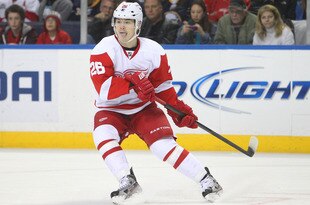 BUFFALO, NY - DECEMBER 2: Jiri Hudler #26 of the Detroit Red Wings during their NHL game against the Buffalo Sabres at First Niagara Center on December 2, 2011 in Buffalo, New York. (Photo by Tom Szczerbowski/Getty Images)