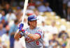LOS ANGELES - JULY 8:  Gary Carter #8 of the Montreal Expos stands ready at the plate during a game against the Dodgers on July 8, 1992 at Dodger Stadium in Los Angeles, California. (Photo by Stephen Dunn/Getty Images)