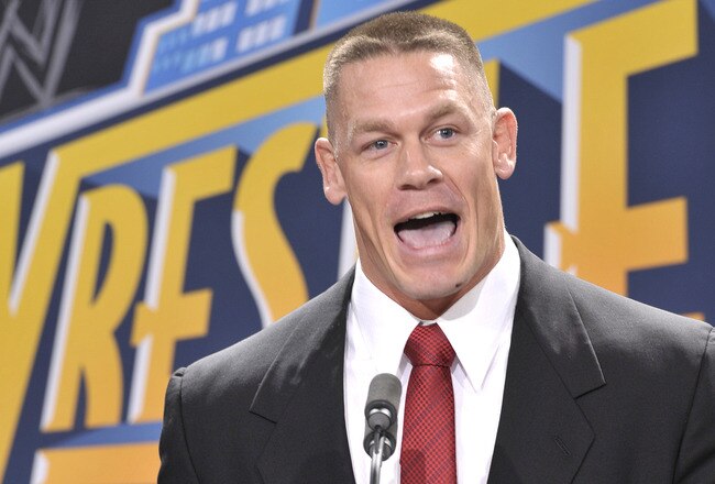 EAST RUTHERFORD, NJ - FEBRUARY 16: John Cena attends a press conference to announce that MetLife Stadium will host WWE Wrestlemania 29 in 2013 at MetLife Stadium on February 16, 2012 in East Rutherford, New Jersey. (Photo by Michael N. Todaro/Getty Images)