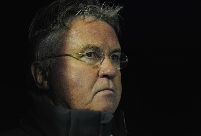 ZAGREB, CROATIA - NOVEMBER 15:  Guus Hiddink, head coach of Turkey looks on during the EURO 2012 qualifier, play off second leg match between Croatia and Turkey at the Zagreb Stadium on November 15, 2011 in Zagreb, Croatia.  (Photo by Jamie McDonald/Getty Images)