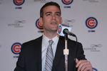 CHICAGO, IL - OCTOBER 25:  Theo Epstein, the new President of Baseball Operations for the Chicago Cubs, speaks during a press conference at Wrigley Field on October 25, 2011 in Chicago, Illinois.  (Photo by Jonathan Daniel/Getty Images)