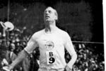 1924:  Eric Liddell of Great Britain in action at the 1924 Olympic Games in Paris. Liddell was a rival to Abrahams in the 100 metres but moved up from that distance to 400 metres when he discovered, many months before the Games, that his final would be held on a Sunday. Competing on that day was against his religious principles. The film 'Chariots of Fire' employed cinematic license for dramatic effect showing Liddell making a last minute decision in Paris just before the Games started.