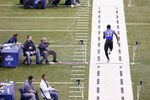 INDIANAPOLIS, IN - MARCH 1: Defensive back Patrick Peterson #37 of LSU runs the 40-yard dash during the 2011 NFL Scouting Combine at Lucas Oil Stadium on February 28, 2011 in Indianapolis, Indiana. (Photo by Joe Robbins/Getty Images)