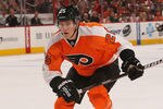 PHILADELPHIA, PA - JANUARY 07: Matt Carle #25 of the Philadelphia Flyers against the Ottawa Senators at Wells Fargo Center on January 7, 2012 in Philadelphia, Pennsylvania.  (Photo by Nick Laham/Getty Images)