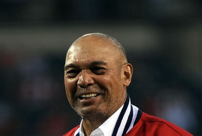 ANAHEIM, CA - SEPTEMBER 09:  Former Player Reggie Jackson throws out the first pitch before the game between the New York Yankees and the Los Angeles Angels of Anaheim at Angel Stadium of Anaheim on September 9, 2011 in Anaheim, California.  (Photo by Lisa Blumenfeld/Getty Images)