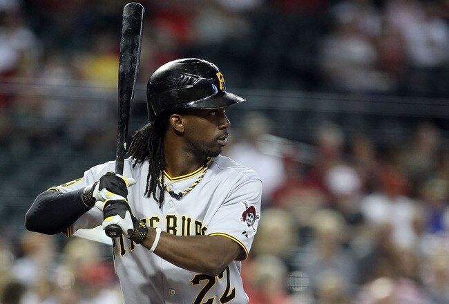 PHOENIX, AZ - SEPTEMBER 21:  Andrew McCutchen #22 of the Pittsburgh Pirates bats against the Arizona Diamondbacks during the Major League Baseball game at Chase Field on September 21, 2011 in Phoenix, Arizona.  (Photo by Christian Petersen/Getty Images)