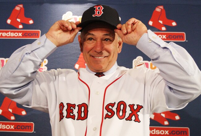 BOSTON, MA - DECEMBER 01:  Bobby Valentine attends a press conference introducing him as the new manager of the Boston Red Sox at Fenway Park on December 1, 2011 in Boston, Massachusetts.  (Photo by Elsa/Getty Images)