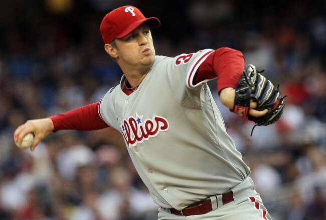 NEW YORK - JUNE 17:  Kyle Kendrick #38 of the Philadelphia Phillies delivers a pitch against the New York Yankees on June 17, 2010 at Yankee Stadium in the Bronx borough of New York City.  (Photo by Jim McIsaac/Getty Images)