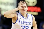 LEXINGTON, KY - FEBRUARY 07:  Kyle Wiltjer #33 of the Kentucky Wildcats signals a made three point shot during the game against the Florida Gators at Rupp Arena on February 7, 2012 in Lexington, Kentucky.  (Photo by Andy Lyons/Getty Images)