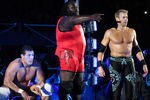 DURBAN, SOUTH AFRICA - JULY 08:  Alberto Del Rio, Mark Henry and  Christian during the WWE Smackdown Live Tour at Westridge Park Tennis Stadium on July 08, 2011 in Durban, South Africa.  (Photo by Steve Haag/Gallo Images/Getty Images)